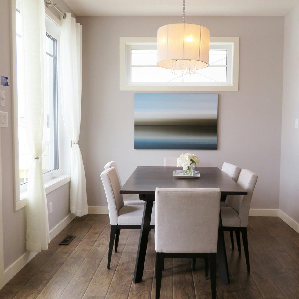 A clean, sparkling dining area