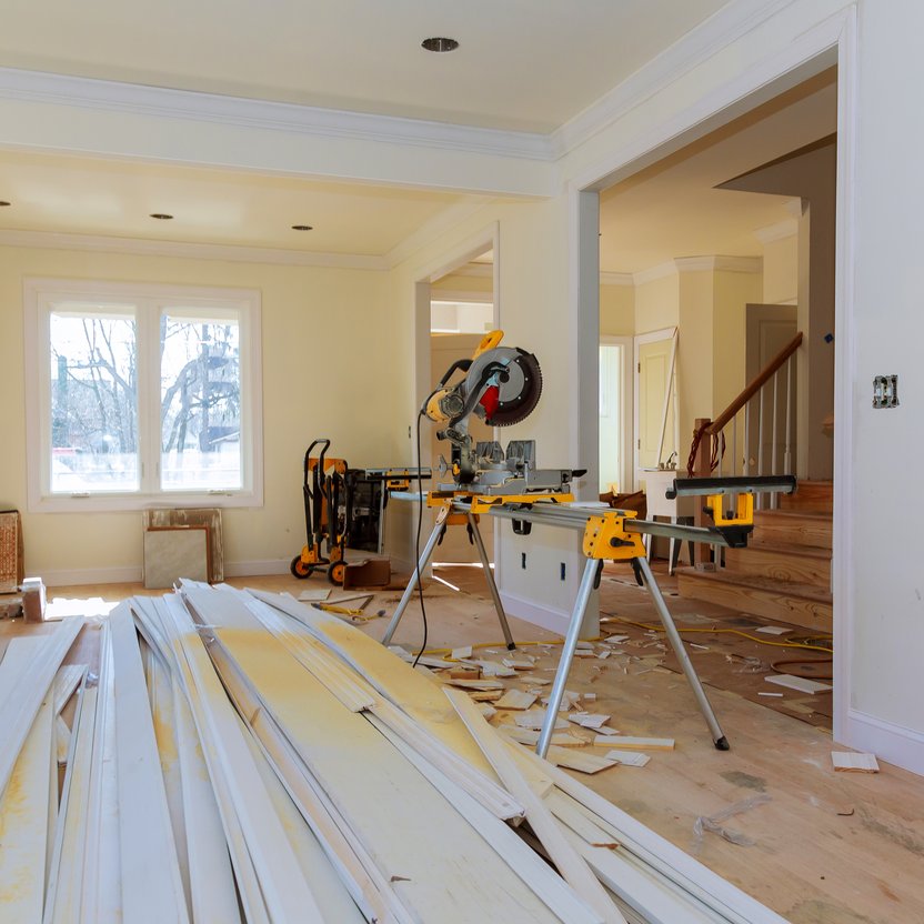 a house being renovated