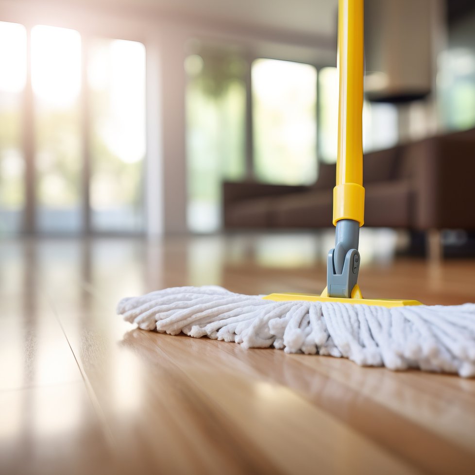 mopping floor