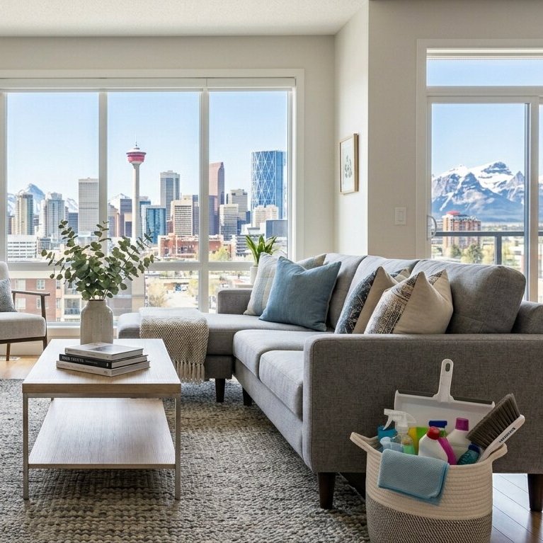 tidy living room